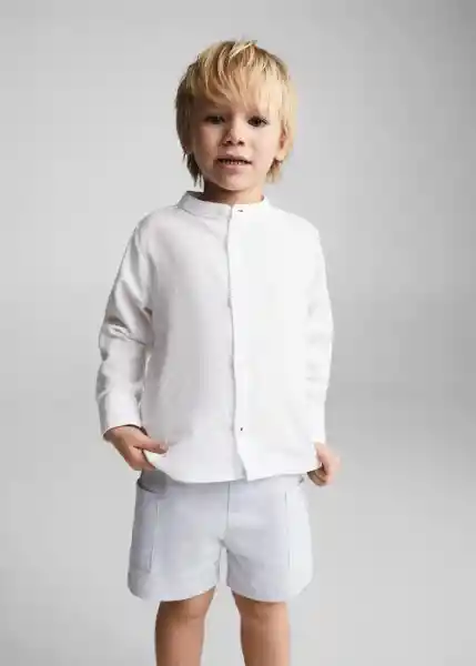 Camisa Albertb Blanco Talla 70 Niños Mango