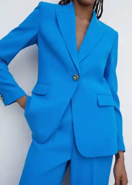 Blazer Americana Minister Celeste Talla XL Mujer Mango