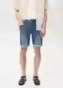 Bermuda Rock Tejano Oscuro Talla 42 Hombre Mango
