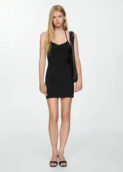 Vestido Dakota Negro Talla S Mujer Mango