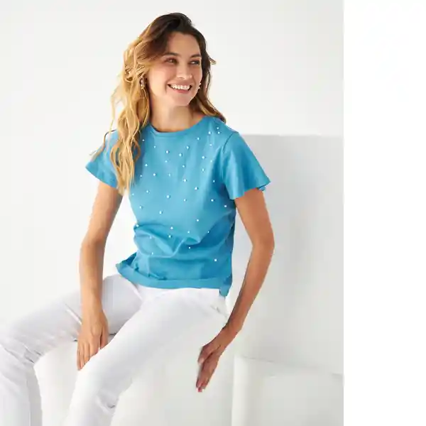 Camiseta Azul Talla S 174328 401F001 Esprit