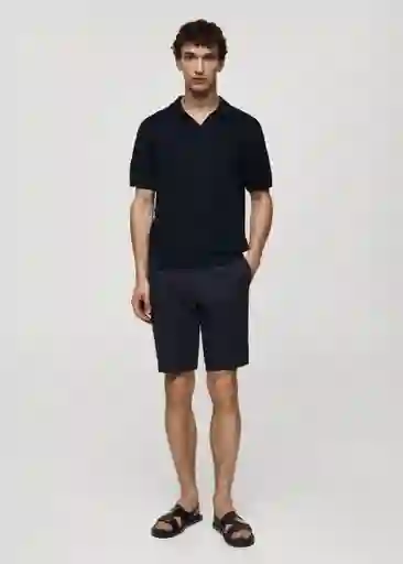 Bermuda Gracia Navy Talla 40 Hombre Mango