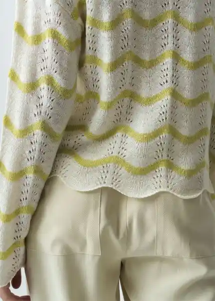 Saco Tejido Mujer Crudo Marfil Claro Talla M 482G093 Naf Naf