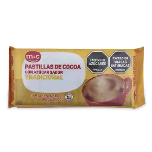 M&C Pastilla de Cocoa Con Azúcar Sabor Tradicional