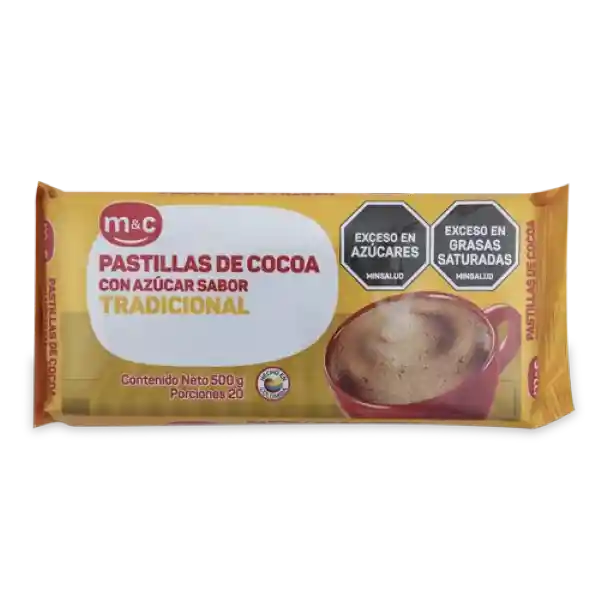 M&C Pastilla de Cocoa Con Azúcar Sabor Tradicional