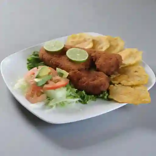 Rodaja de dorado apanado