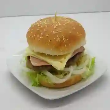 Hamburguesa Carne Jamón y Queso