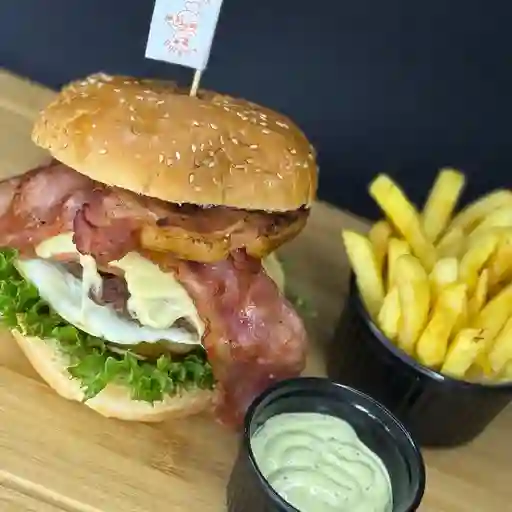 Chuletona + papas francesas +gaseosamini