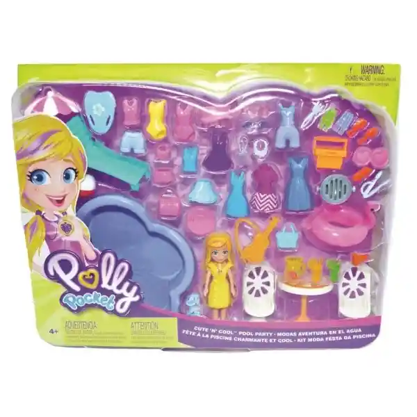 Polly Pocket Muñeca Fiesta En La Alberca