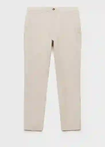 Pantalón Oyster Crudo Talla 44 Hombre Mango