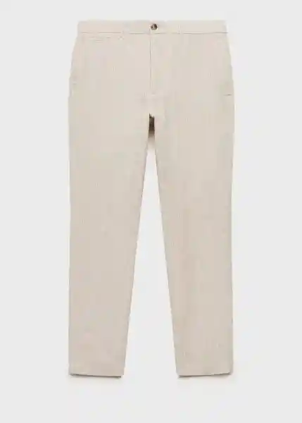Pantalón Oyster Crudo Talla 44 Hombre Mango