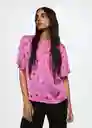 Blusa Nice Rosa Talla Xs Mujer Mango