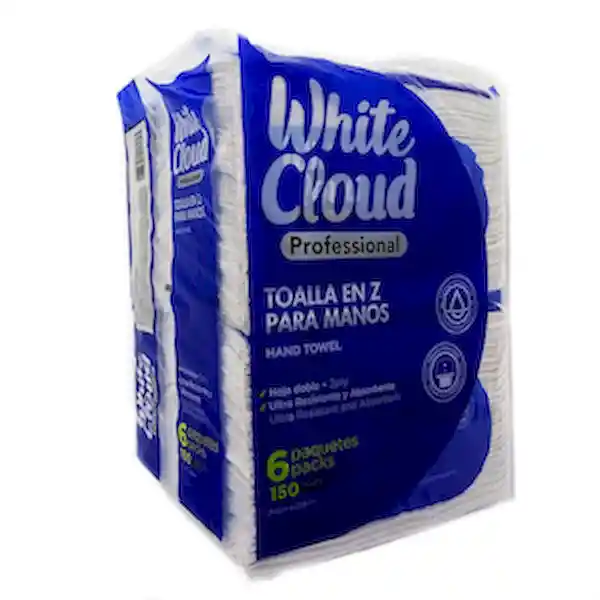 White Cloud Toalla en Z para Manos 