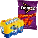 Cerveza Aguila Original + Doritos Flamin Hot Familiar