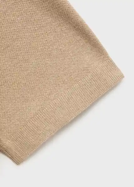 Camiseta Polo Andrew Beige Talla S Hombre Mango