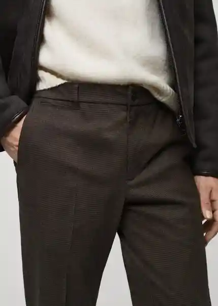 Pantalón Brest Marrón Talla 40 Hombre Mango