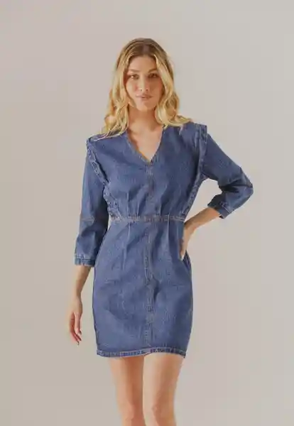 Vestido Corto Azul Talla L