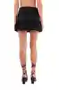 Falda Corta Cenit Negro Talla S Mercedes Campuzano