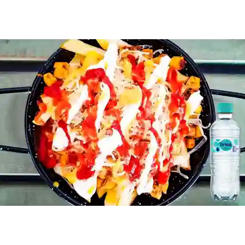 Combo Salchipapa Especial + Brisa Sin Gas 280ML