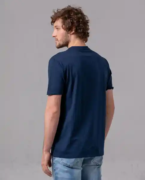 Camiseta Hombre Azul Talla M 100G001 Rifle