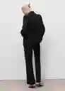 Pantalón Bergen Navy Talla 34 Mujer Mango