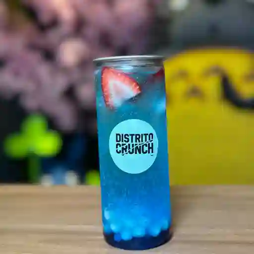 Soda de menta con perlas explosivas