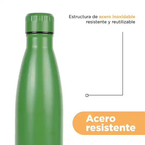 Termo Botella Color Verde Miniso