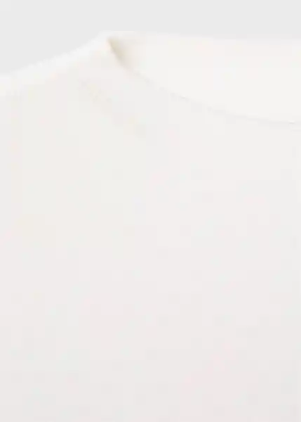 Jersey Camel Blanco Talla S Mujer Mango