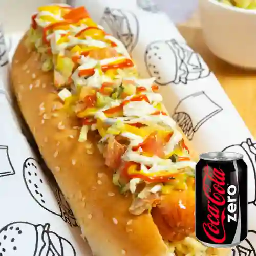 Combo Perro Mexicano + Coca Cola Zero 235 ml