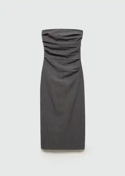 Vestido Paper2 Tejano Gris Oscuro Talla XS Mujer Mango