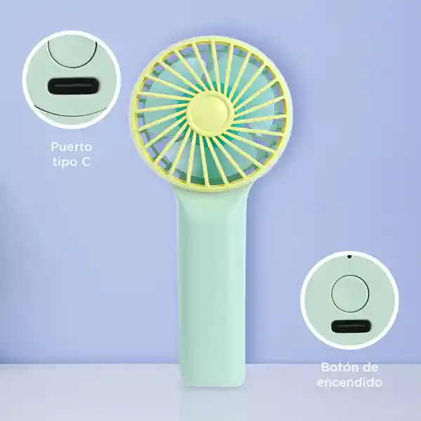 Ventilador de Mano Verde Miniso