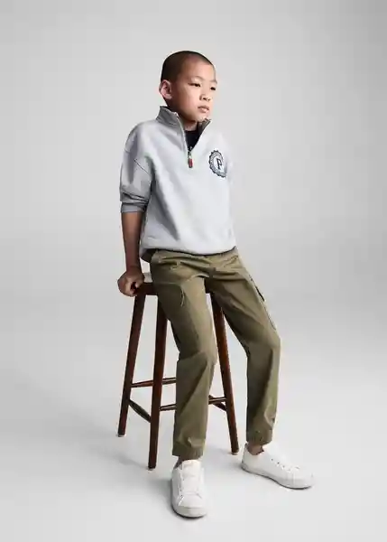 Pantalón Kenia Khaki Talla 07 Niños Mango