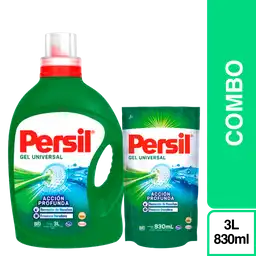 Combo Detergente líquido Persil Acción profunda 3L + 830ml