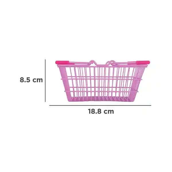 Organizador de Acero Tipo Cesta Rosa Serie Miniso