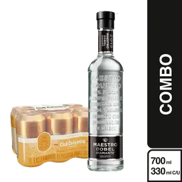 Combo Maestro Dobel Diamante Tequila + Club Colombia Cerveza 6 Und   