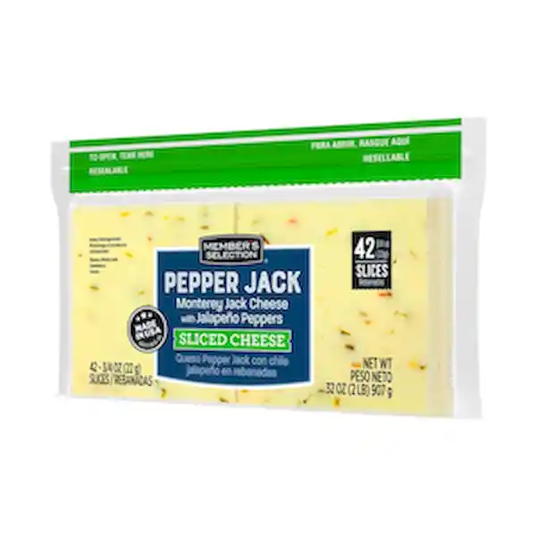Member's Selection Rodajas de Queso Pepper Jack