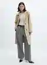 Abrigo Trench Classic Beige Talla XS Mujer Mango