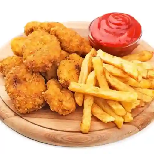 Nuggets con Papitas y Queso