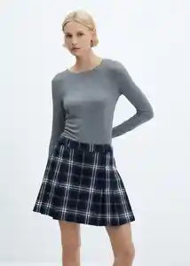 Falda Grunge Navy Talla XS Mujer Mango