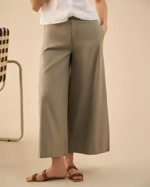 Pantalón Enigma Preteñido Verde Talla 14 432G008 Esprit