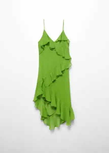 Vestido Madeira Verde Talla S Mujer Mango