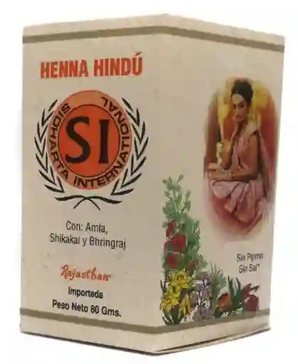 Henna Hindu Tinte Natural Castaño 80Gr