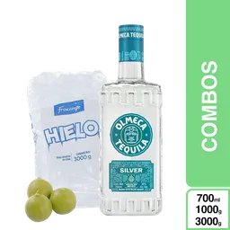 Combo Olmeca Silver 700 mL + Limones + Hielo