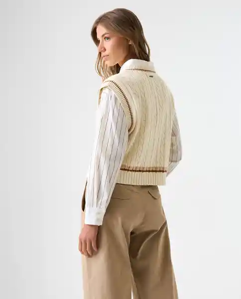 Chaleco Mujer Crudo Talla M 692G000_CRU110105 Americanino
