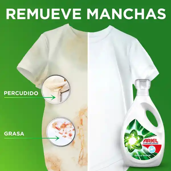 Ariel Doble Poder Detergente Líquido Concentrado