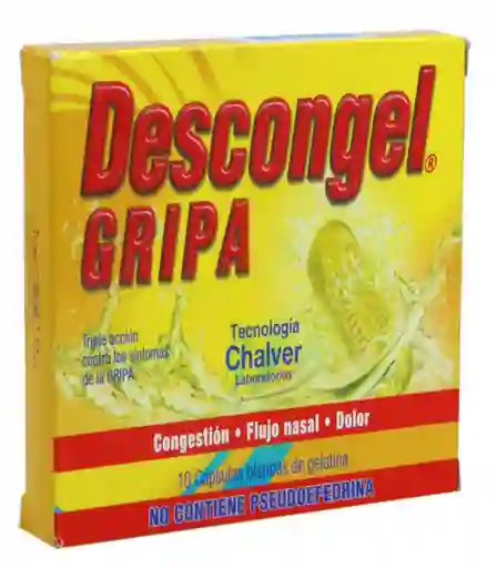 Descongel Gripa Cápsula Blanda Gelatina 