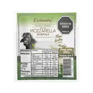 Queso Tipo Mozzarella de Búfala Hierbas Colanta Bloque 250 g