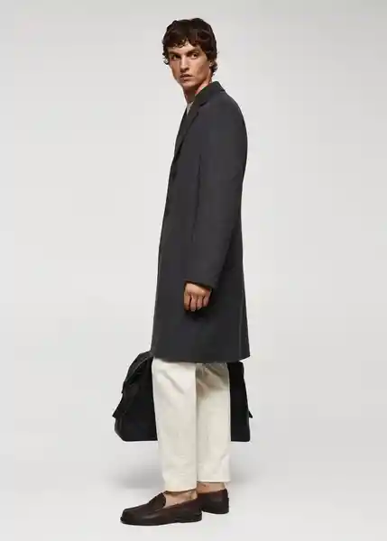 Abrigo Lisburn Gris Talla S Hombre Mango