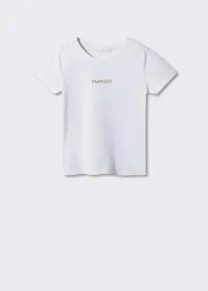 Camiseta Mangolog-H Blanco Talla M Mujer Mango