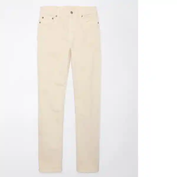 Jean Straight Mujer Beige Talla: 4 Regular American Eagle